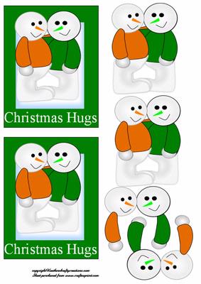 Christmas Snowman Hugs