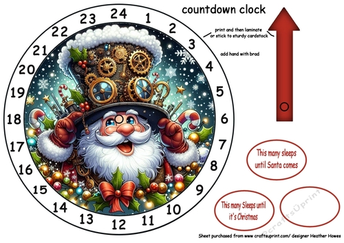 advent clock christmas steam punk santa 2