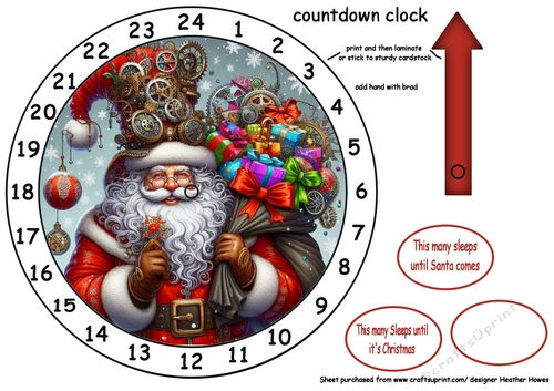 advent clock christmas steam punk santa 3