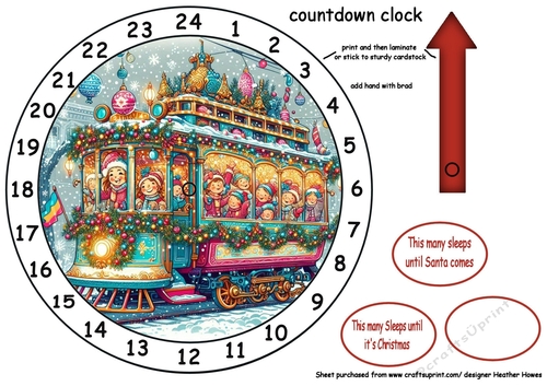 advent clock christmas holiday tram