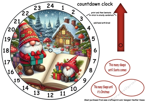 new advent count down clock a Christmas gnome story