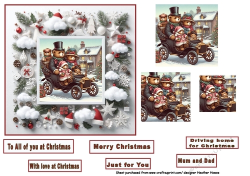 driving home for christmas bears