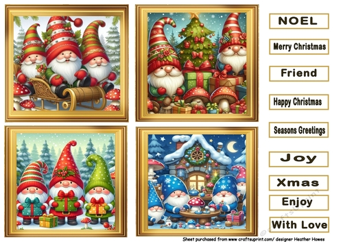 christmas gnome toppers and sentiments 1