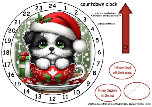newest advent clocks dog in a tea cup 1
