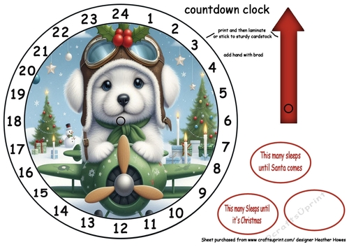 newest advent clocks flying high pup