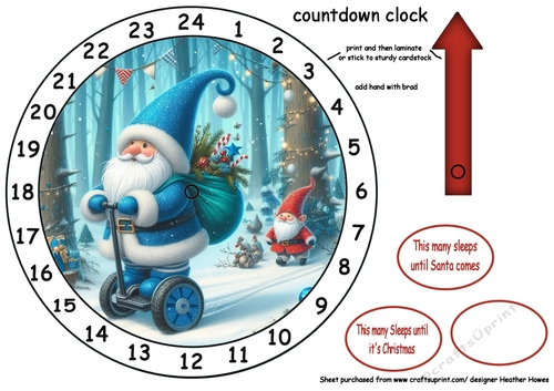  new advent clock santas new segway 2 blue