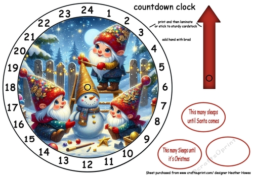 new advent calendar glitsy gnomes making a snowman