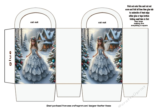 small gift bag christmas snow queen
