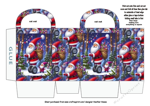 small gift bag santa segway red