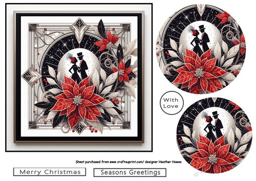 art deco style christmas card 2 