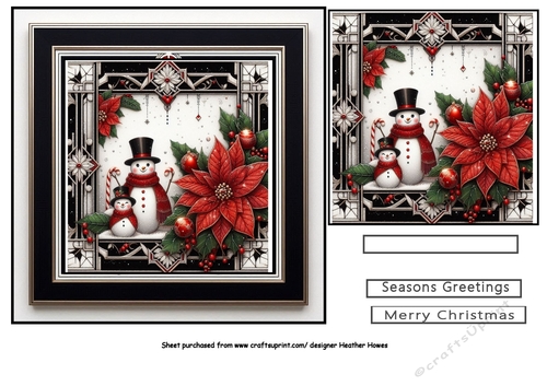 art deco snowman