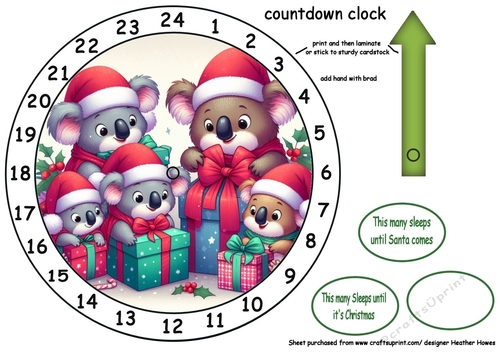 advent clock koalas
