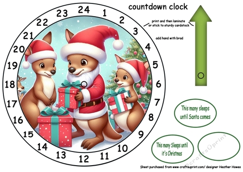 advent clock kangaroos