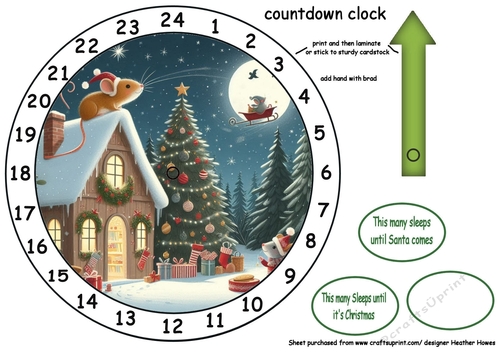advent clock night before christmas