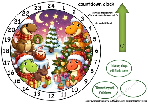advent clock dinosaurs 2