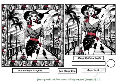 Bw with a hint of red Diva