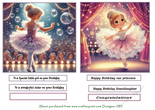  ballet toppers and sentiments 2