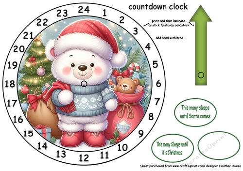 new advent clock christmas ted