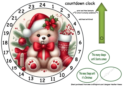 new advent clock christmas beary nice