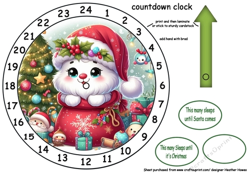 new advent clock christmas cat in a sack