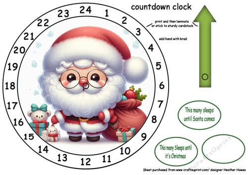 new advent clock christmas santa  new