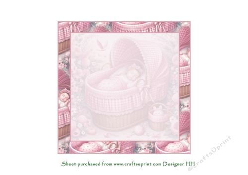 pretty in pink baby girl insert