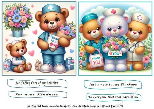 thank you nurses teddy toppers 1