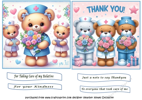 thank you nurses teddy toppers 2