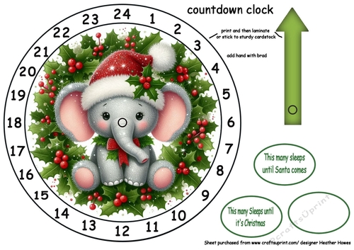 advent clock  ellie the elephant