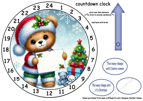 advent cutie calendars 6 bear