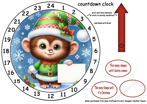 advent cutie calendars 7 monkey elf