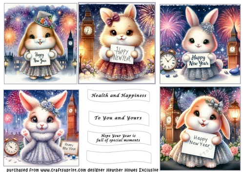 new year critter toppers