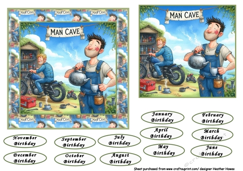 man cave motor bikes12 month