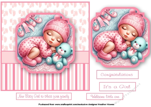 new baby girl with teddy