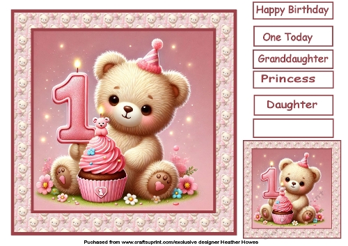 Baby 1 today cupcake
