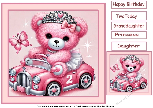 girl bear 2 today car