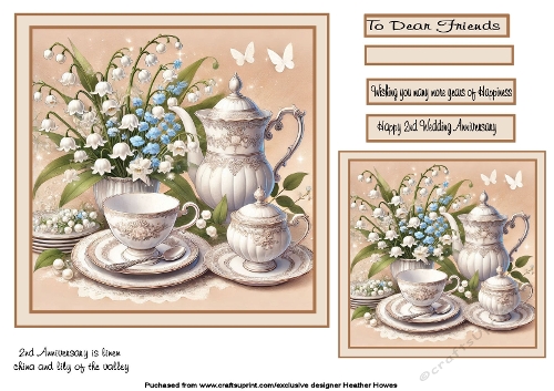 2nd Anniversary (china cotton lily of the valley)