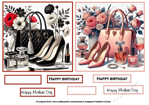 2 more  handbag and shoe toppers