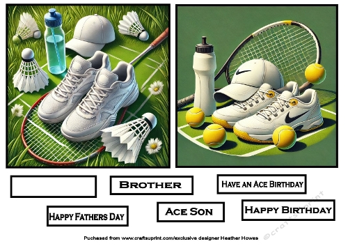 Just tennis and Badminton toppers