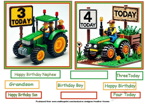 3 an 4 tractors