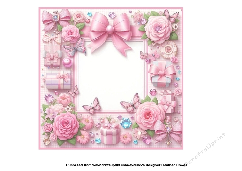 baby dresser in floral frame girl insert