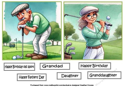 2 generations of golfers 