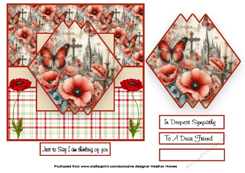 sympathy poppies and butterflies