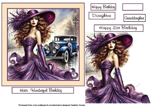 glam ladies 3 purple