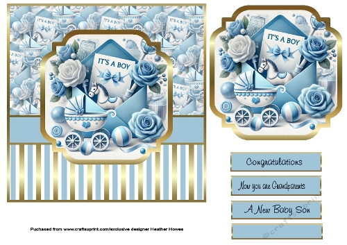 glam baby boy envelope