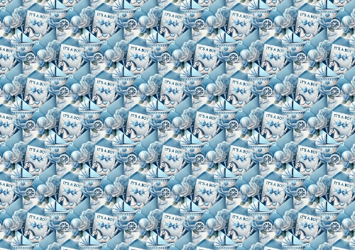 glam baby boy envelope  backing paper