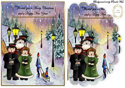 Scalloped Edged Carol Singers
