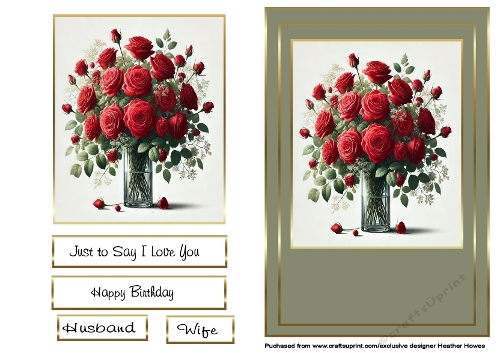 a vase of roses 