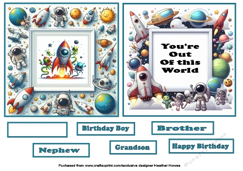 2 space  toppers and sentiments