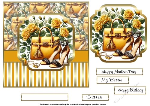 glam bags yellow roses